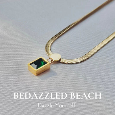 Emerald Gold Plated Pendant