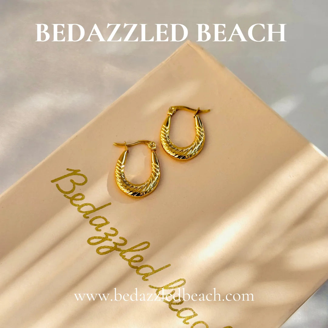 Curved Gold Plated Hoops