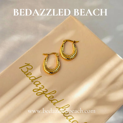 Curved Gold Plated Hoops