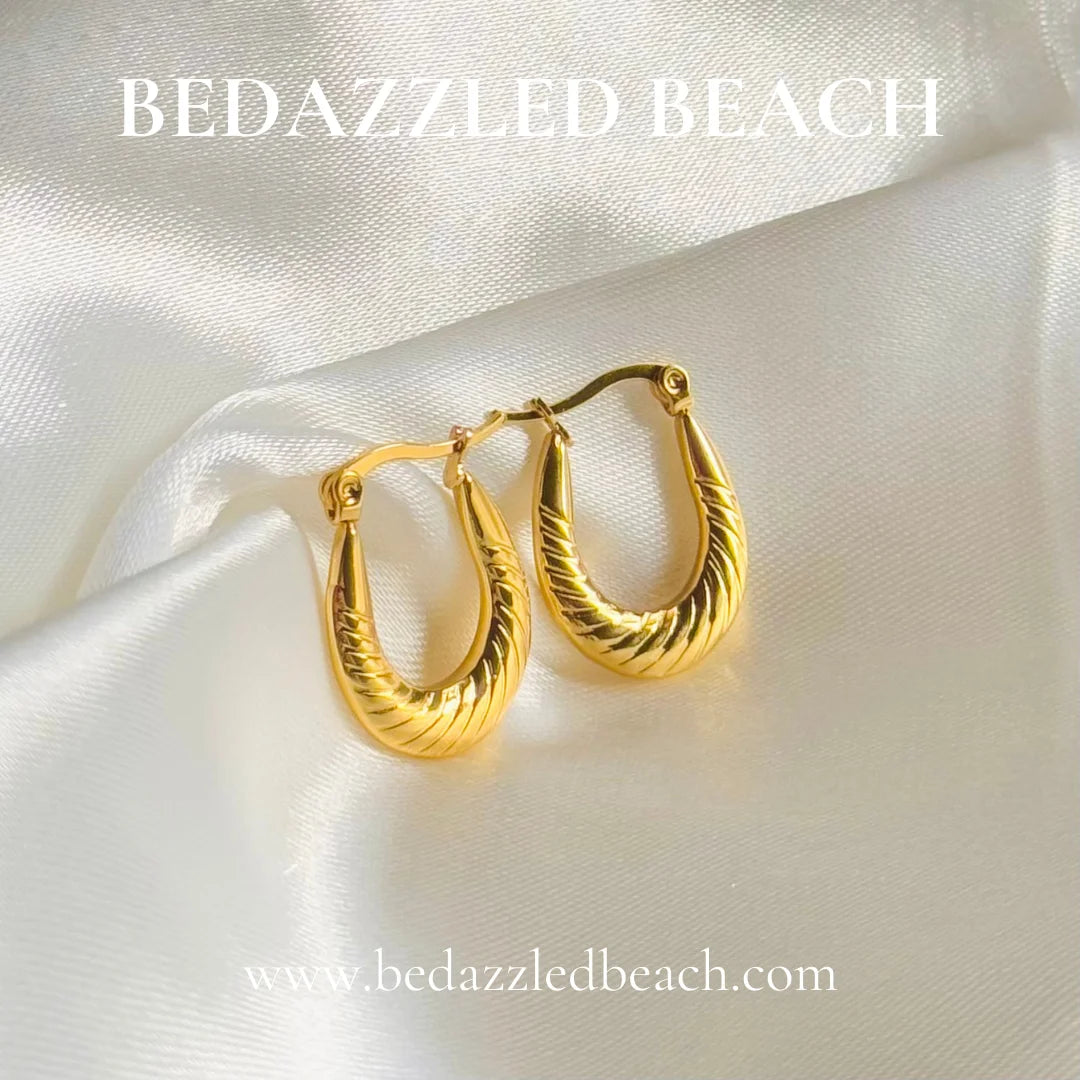 Curved Gold Plated Hoops