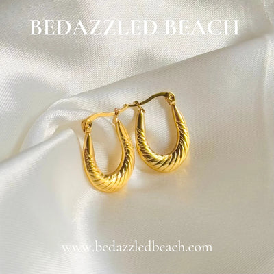 Curved Gold Plated Hoops