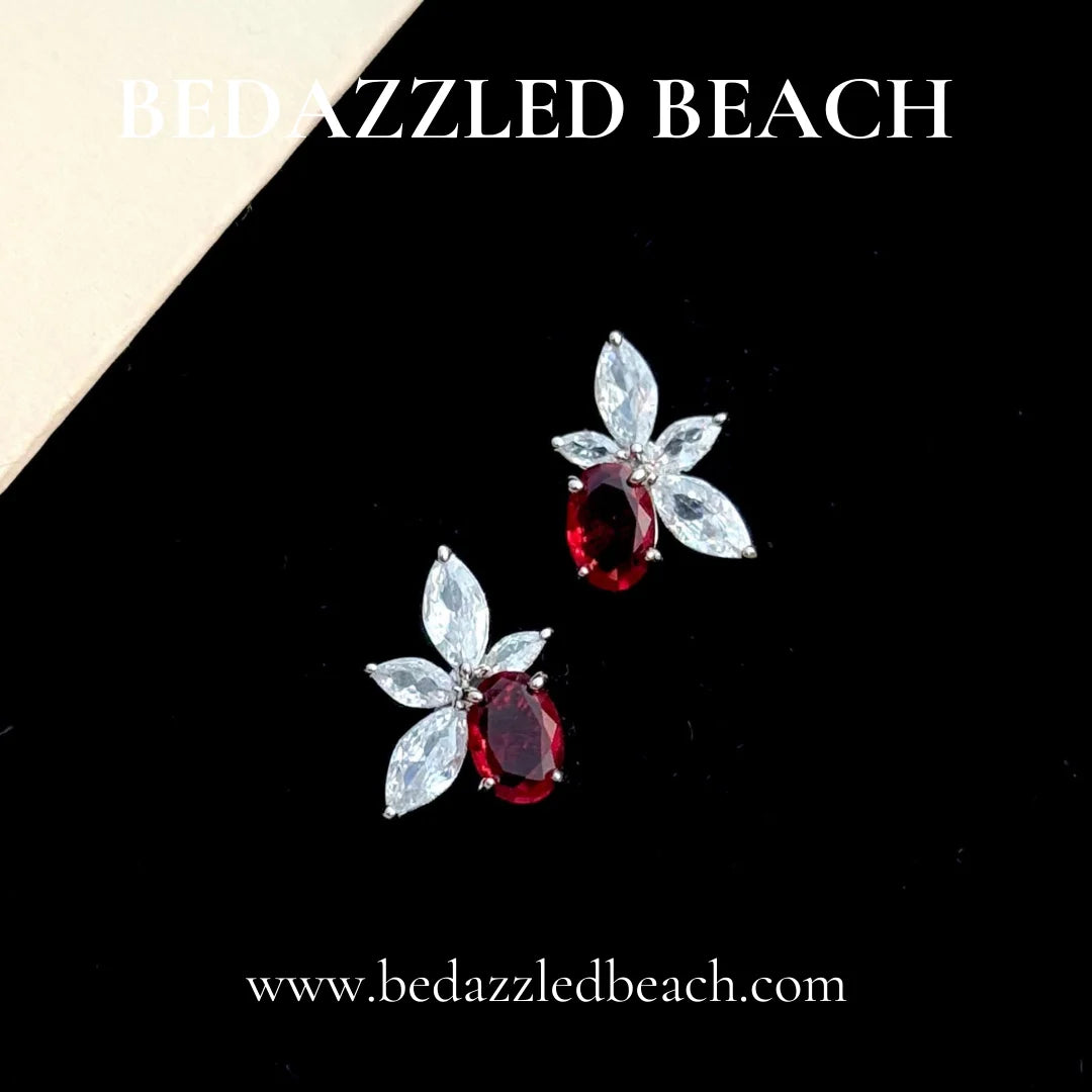 Majestic Scarlet Studs