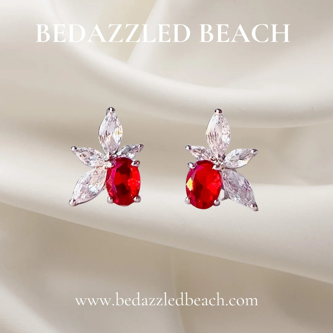 Majestic Scarlet Studs