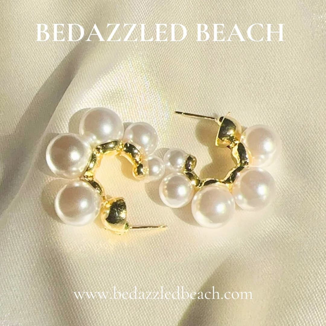 Chic Pearl Hoops